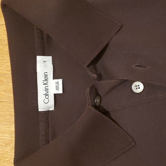 CALVIN KLEIN Brown Polo Shirt - Picture 2 of 8